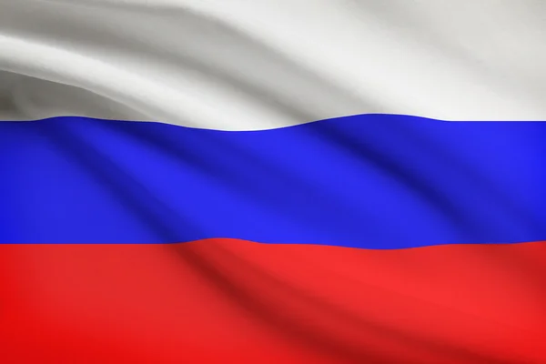 Serie von gekräuselte Flags. Russische Föderation. — Stockfoto