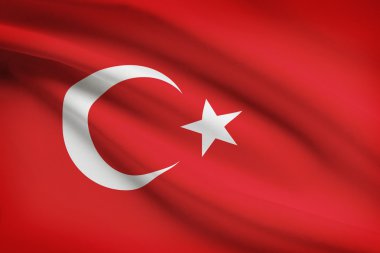 fırfır yakalı bayrakları dizi. Türkiye Cumhuriyeti.
