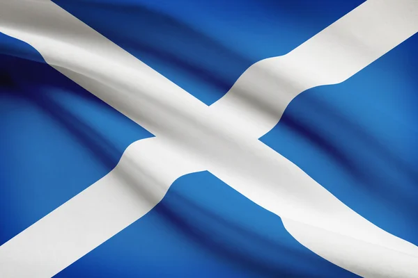 Series of ruffled flags. Scotland. — Stock Photo, Image