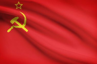 fırfır yakalı bayrakları dizi. Sovyet Sosyalist Cumhuriyetler Birliği.