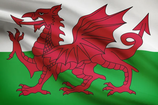 Serie von gekräuselte Flags. Wales. — Stockfoto