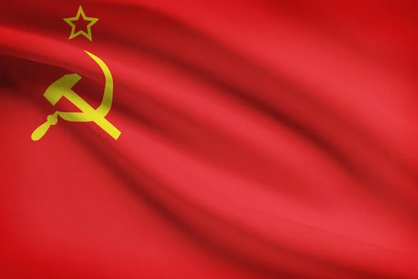 Series of ruffled flags. Union of Soviet Socialist Republics. — Stock Photo, Image