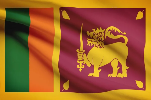 Series of ruffled flags. Democratic Socialist Republic of Sri Lanka. — Stock Photo, Image