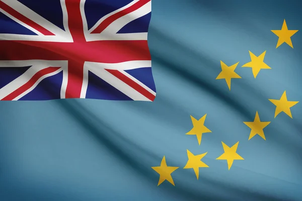 Series of ruffled flags. Tuvalu. — Stock Photo, Image