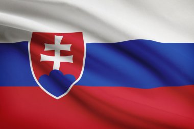 fırfır yakalı bayrakları dizi. Slovak Cumhuriyeti.