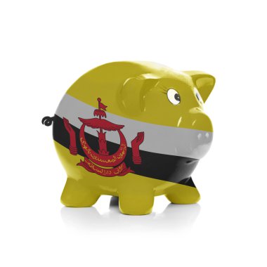 kumbara ele - brunei bayrağı kaplamalı