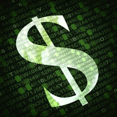 Bizi dolar para birimi simgesi ile sayılar ve harfler üzerinde arka plan