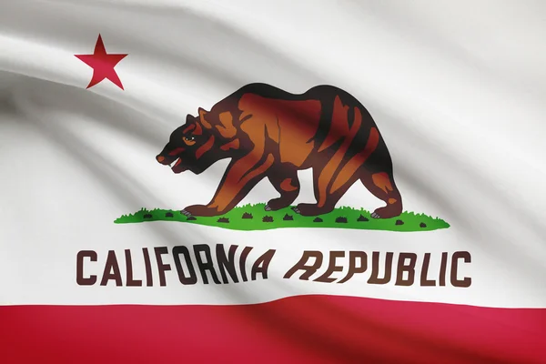 Серия трепал флагов. штат Калифорния. — стоковое фото