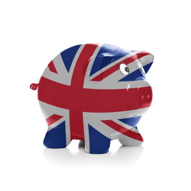 kumbara ele - İngiltere bayrağı boyama