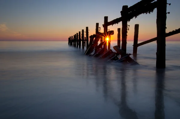 Happisburgh-sunrise — Stok fotoğraf