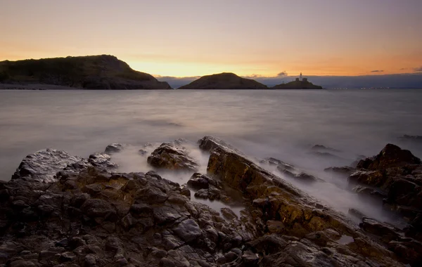 Mumbles lighthouse Wales — Stock Photo, Image