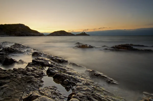 Mumbles lighthouse Wales — Stock Photo, Image