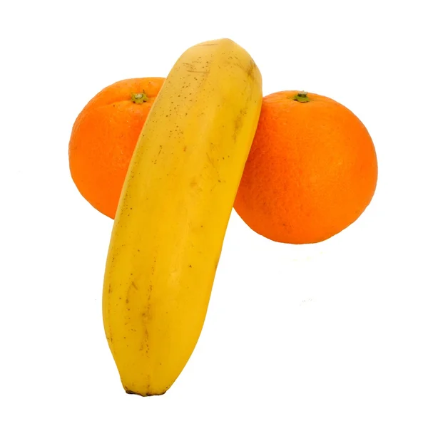 Bananen en sinaasappels — Stockfoto