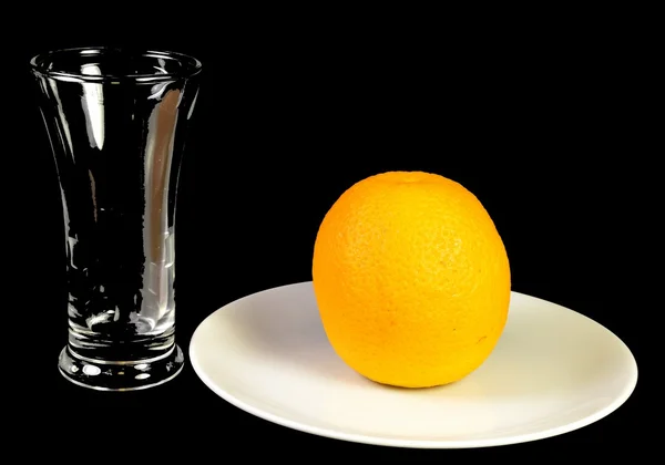 Orange i szkła — Zdjęcie stockowe