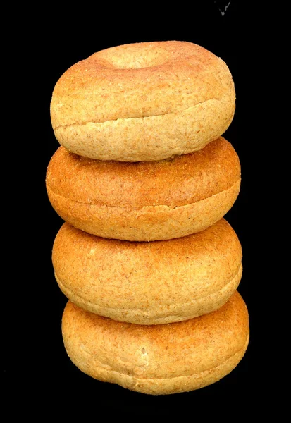Mini bagels de trigo inteiro — Fotografia de Stock