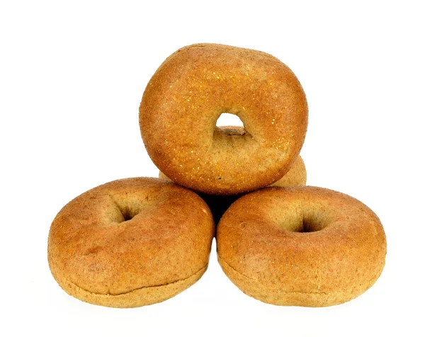 Mini bagels de trigo inteiro — Fotografia de Stock