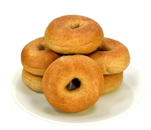 Mini bagels de trigo inteiro — Fotografia de Stock