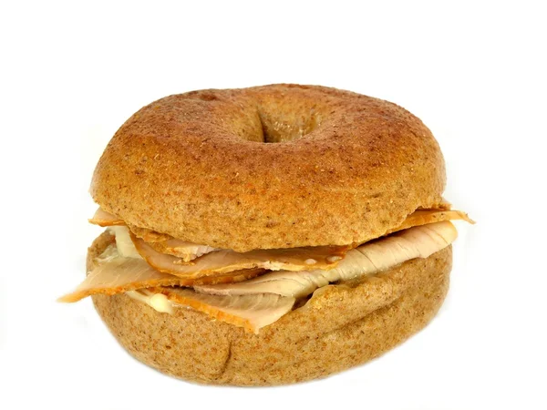 Sanduíche de trigo integral mini bagel — Fotografia de Stock