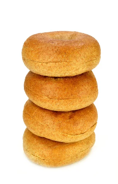 Teljes kiőrlésű mini bagel — Stock Fotó