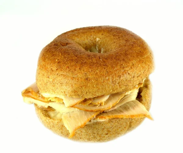 Sanduíche de trigo integral mini bagel — Fotografia de Stock