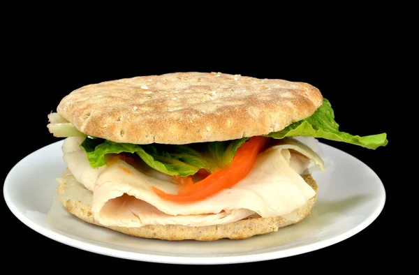 Sandwich cu turtă curcanică integrală de grâu — Fotografie, imagine de stoc