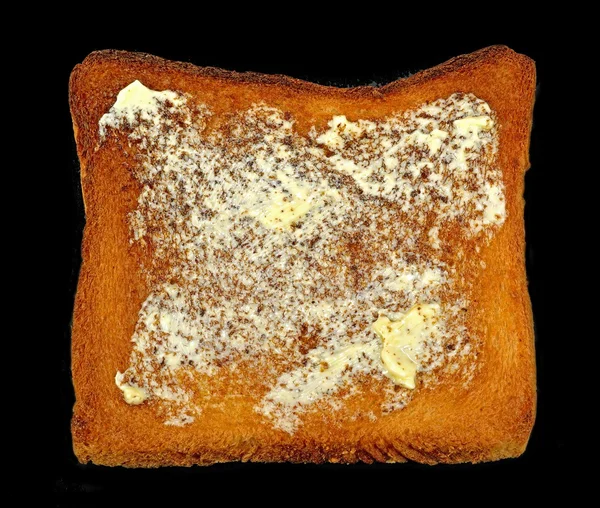 Toast bianco imburrato — Foto Stock