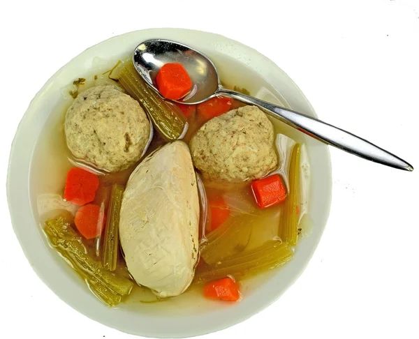 Matze bal soep — Stockfoto