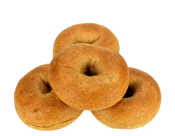 Mini bagels de trigo inteiro — Fotografia de Stock