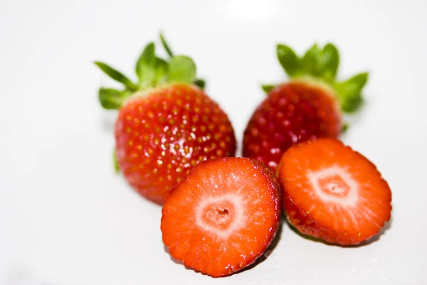 切片概览草莓 — 图库照片