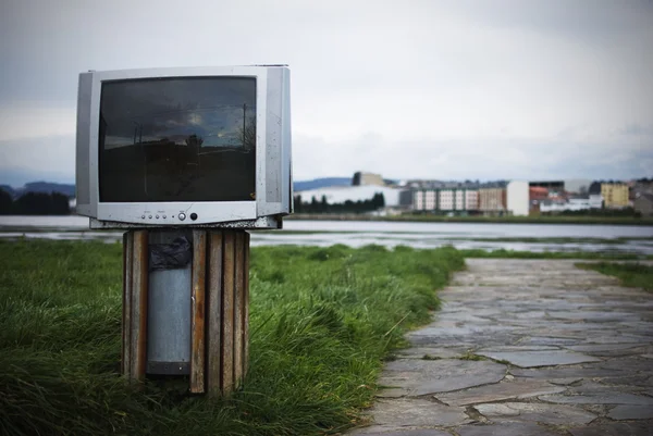 Müllfernsehen — Stockfoto