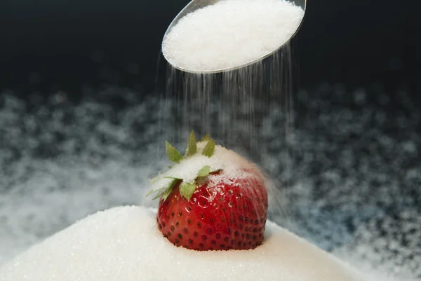 Strawberry on a spoon — Stock Photo, Image