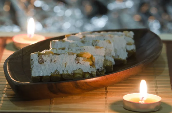 Hård mandel turron — Stockfoto