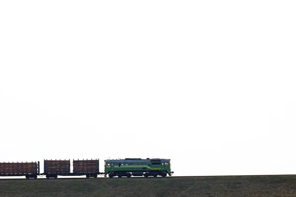 Transporte Madera Por Ferrocarril — Foto de Stock