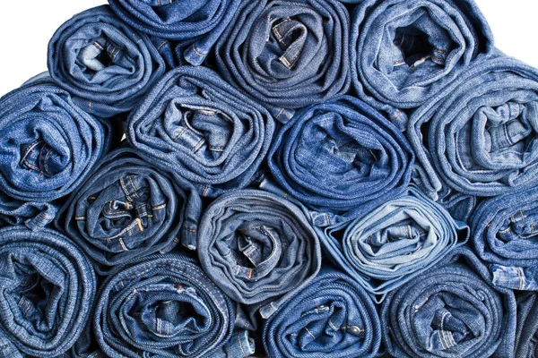 Calças jeans pilha — Fotografia de Stock