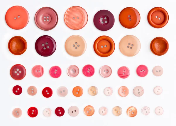 Coleção de botões no fundo branco — Fotografia de Stock