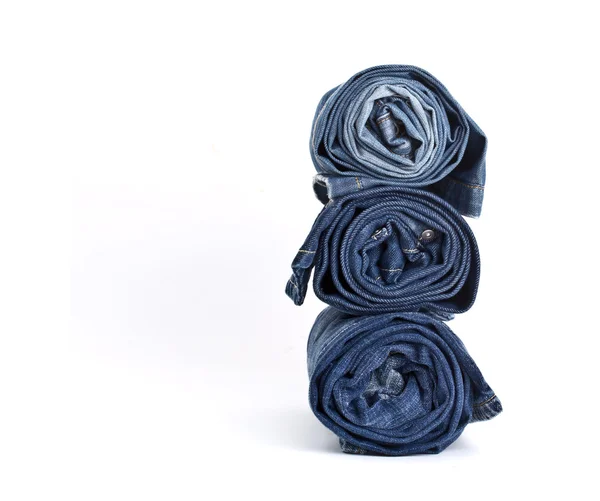 Jeans byxor stack — Stockfoto