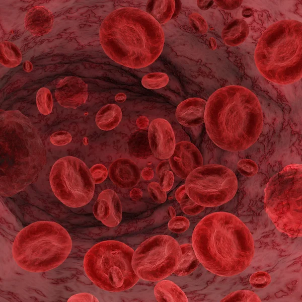 Streaming blood cells — Stock Photo, Image