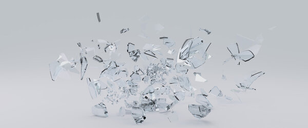 Flying Shards of glass