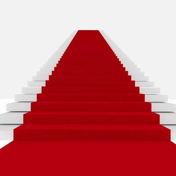 Escalier avec tapis rouge — Photo