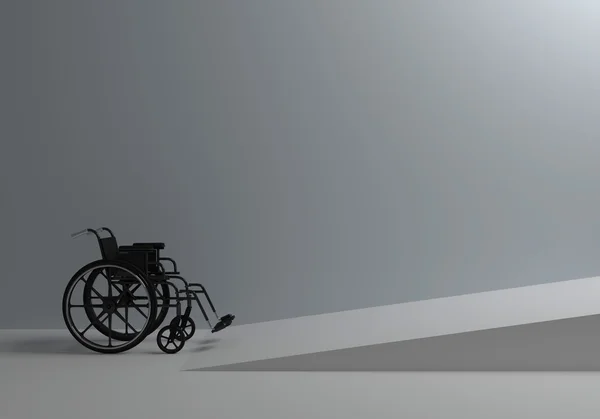 tekerlekli sandalye engelliler için rampa önünde