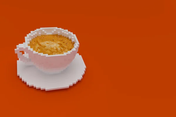 Tazza di caffè pixel art — Foto Stock