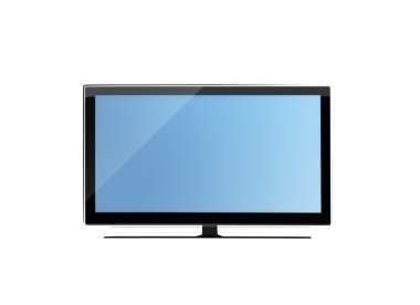 Lcd TV monitörü beyaz arkaplanda izole edildi