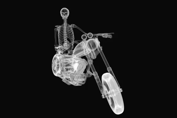 Xray Skeleton biker — Stock Photo, Image