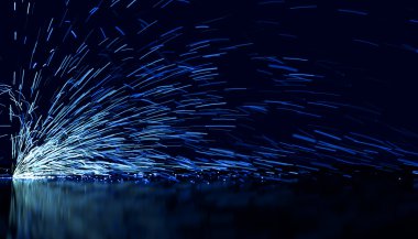 blue Flowing Sparks clipart