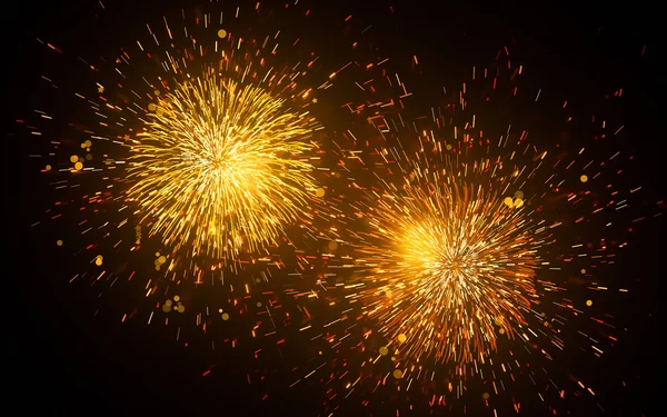 Fireworks over black background — Stock Photo, Image