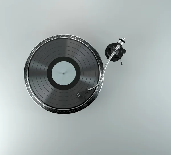 Platenspeler met vinyl record — Stockfoto