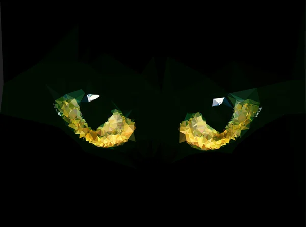 Polygonale Chat yeux Fond vectoriel — Image vectorielle