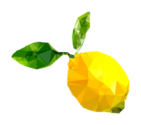 Polygonal citron illustration — Stock vektor