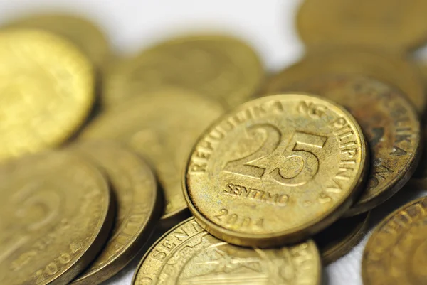 25 Centavo Philippine Coins Stock Photo