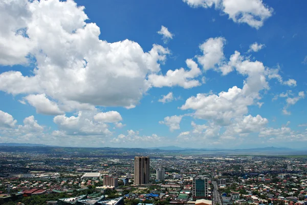 Cidade urbana de uma vista aérea — Fotografia de Stock